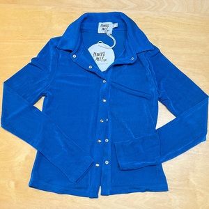 Princess Polly Elody Long Steve Top Blue size 4